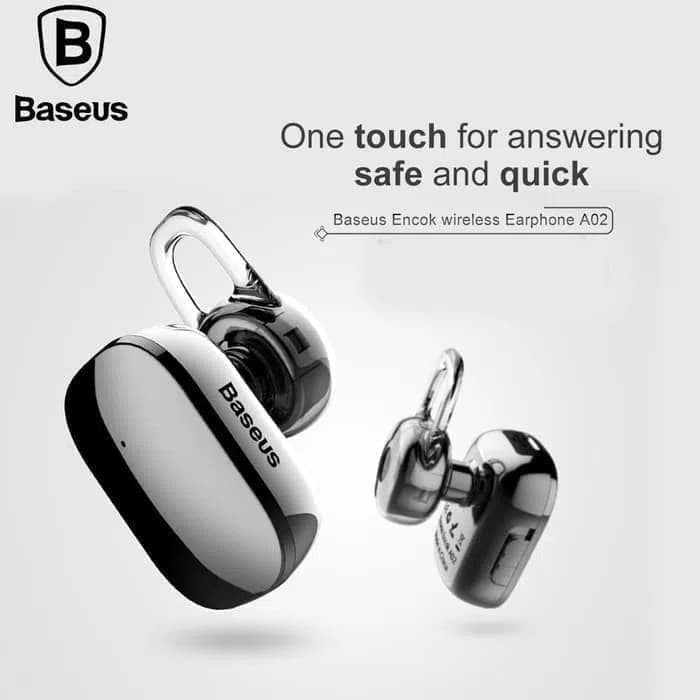 BASEUS ENCOK A02 Mini headset earphone bluetooth light weight original