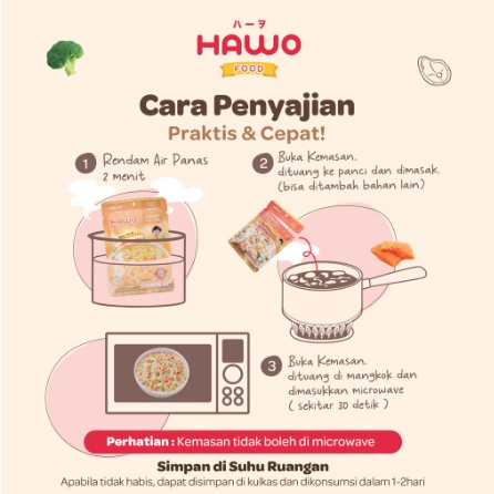 Hawo Bubur Siap Saji Daging Sapi dan Sayuran 120gr