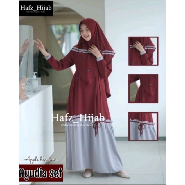 GAMIS AYUDIA SET HIJAB/GAMIS ITY CREP/GAMIS SET HIJAB/GAMIS HAFZ HIJAB/GAMIS SYAR'I/GAMIS SET HIJAB/GAMIS HIJAB