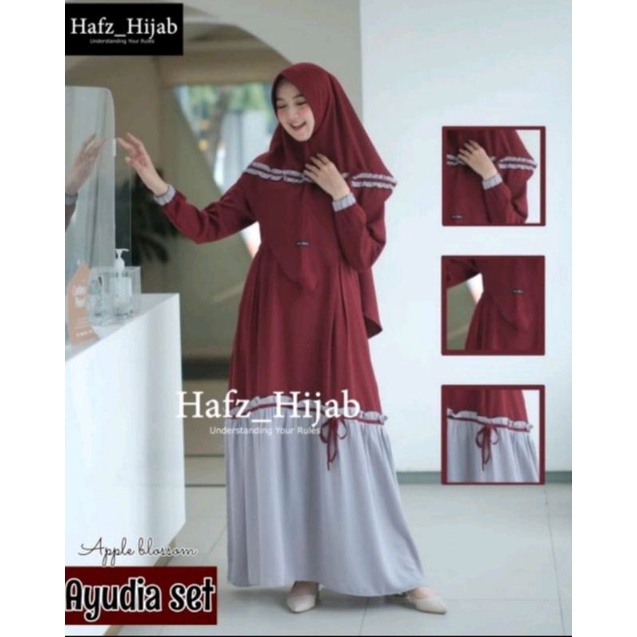 GAMIS AYUDIA SET HIJAB/GAMIS ITY CREP/GAMIS SET HIJAB/GAMIS HAFZ HIJAB/GAMIS SYAR'I/GAMIS SET HIJAB/GAMIS HIJAB