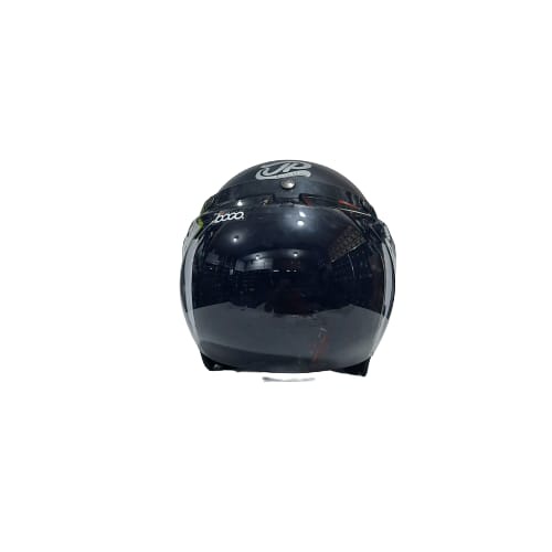 Helm JPX JP New Bigie Retro Hitam Doff List Chrome Plus Kaca Original