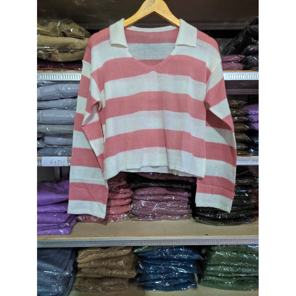 atasan blaster,outer crop,sweater crop blaster-dusty