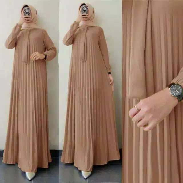 Gamis plisket pita // gamis plisket tali // gamis plisket jumbo