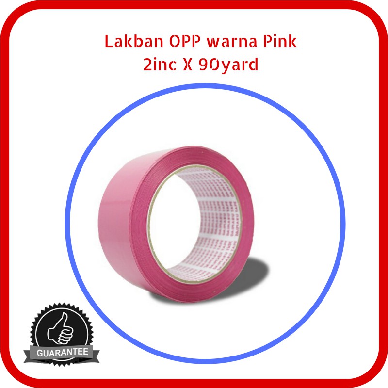 Lakban Plastik-Lakban OPP-Lakban Warna 2 Inc Warna Pink Daimaru