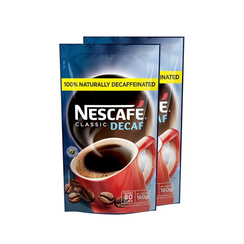 

nescafe classic decaf -160gr/80gr - 100% naturally decaffeinated