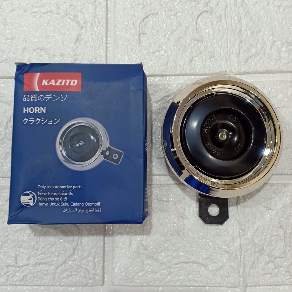 Klakson Standar  CRUME Motor Klakson Disc Kazito Satuan List Crome 12 V Universal Semua Motor Dan Mobil 12 V