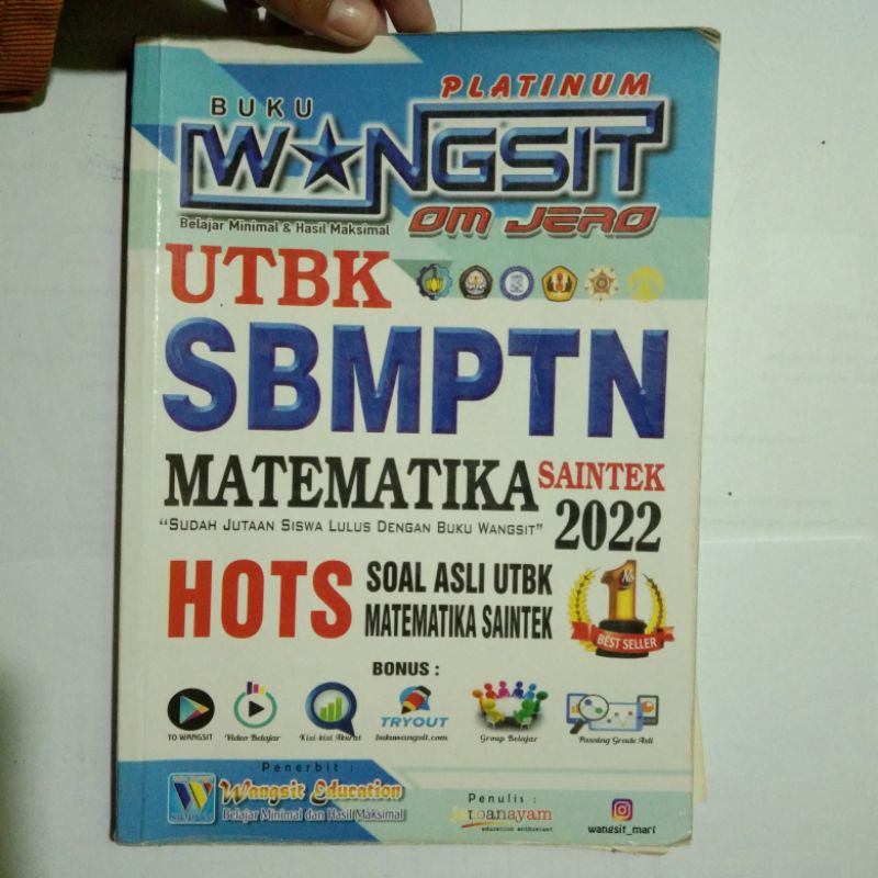 wangsit UTBK SBMPTN matematika saintek 2022