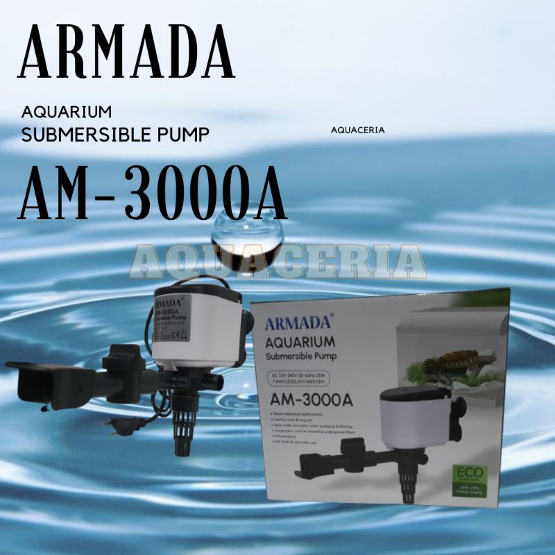 Mesin pompa celup aquarium ARMADA AM 3000 A Powerhead aquarium 1M - 2M