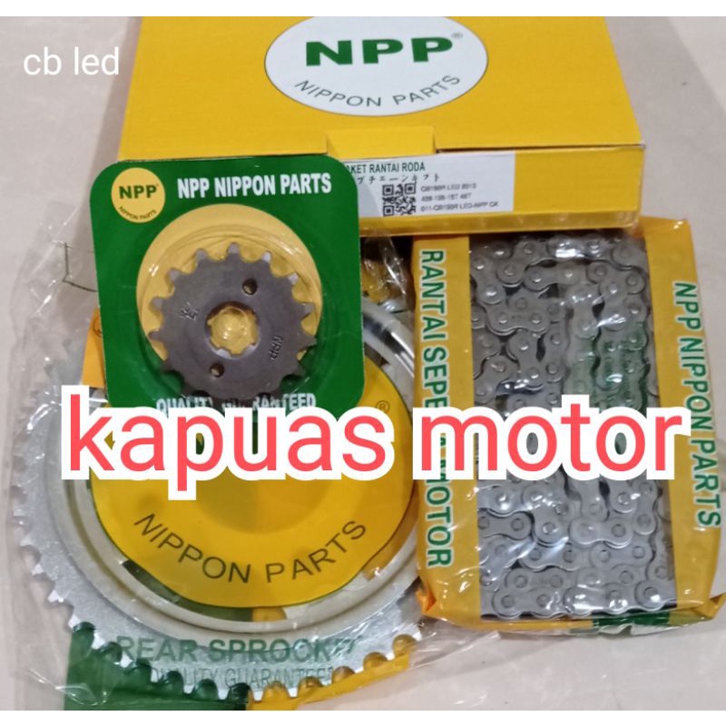 gear gir set paket rantai roda cb 150 r led original npp