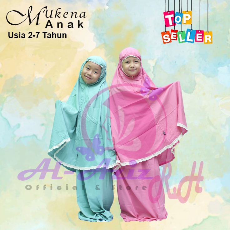 Mukena Traveling AL-AZIZ R.H Renda Anak Usia 2 Sampai 7 Tahun Katun Rayon