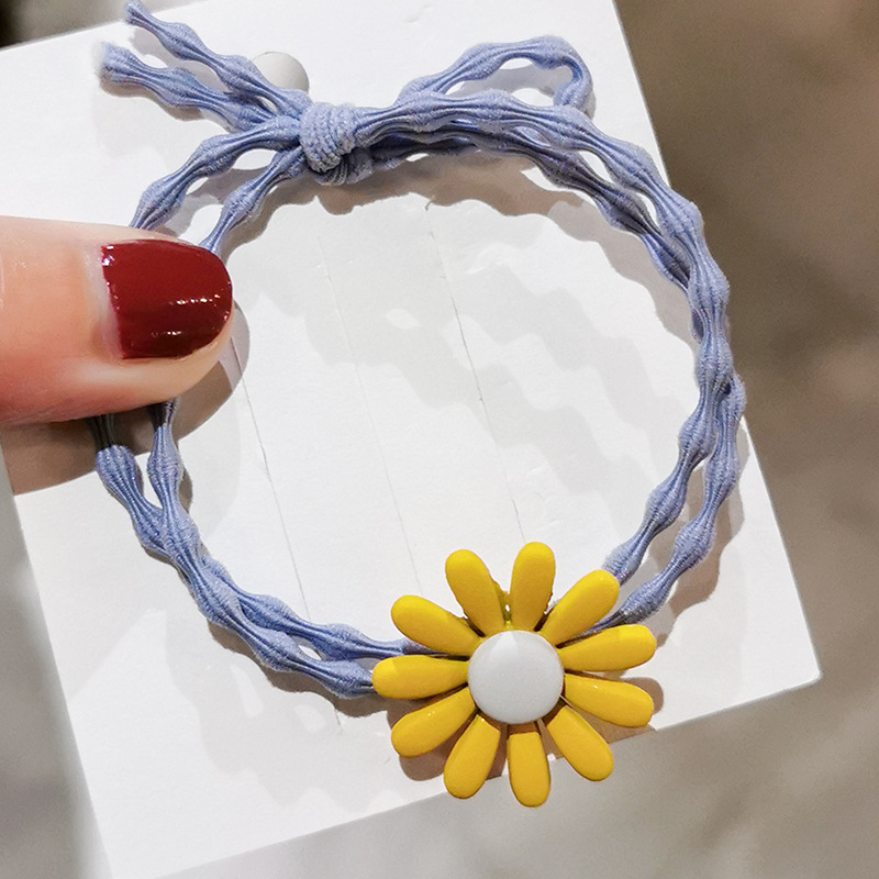 Multicolor Elastic Hair Bands Daisy Flower Cute Tie Rubber Band Hair Accessories