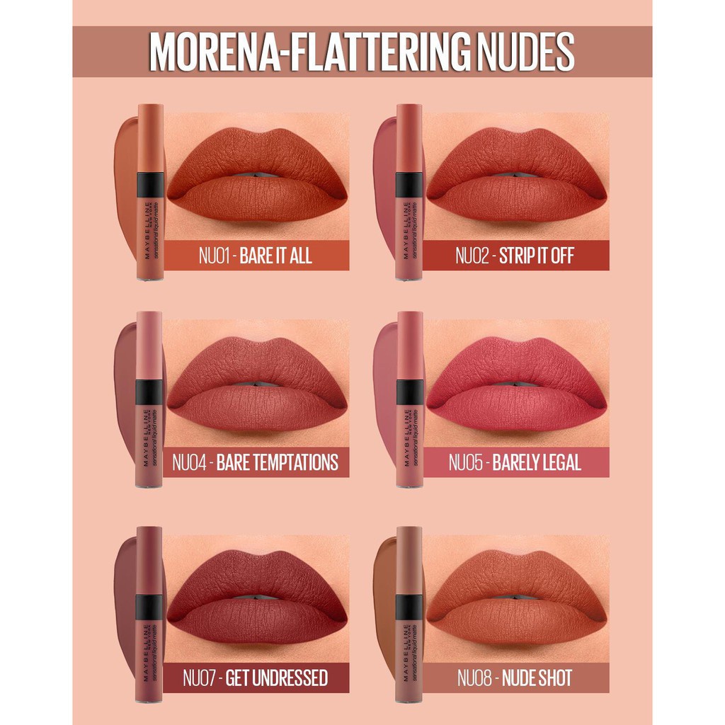 Maybelline Sensational Liquid Matte [Nudes &amp; Matte Series]