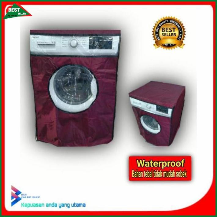 Diskon COVER MESIN CUCI FRONT LOADING / TUTUP MESIN CUCI FRONT LOADING - Maroon Terlaris