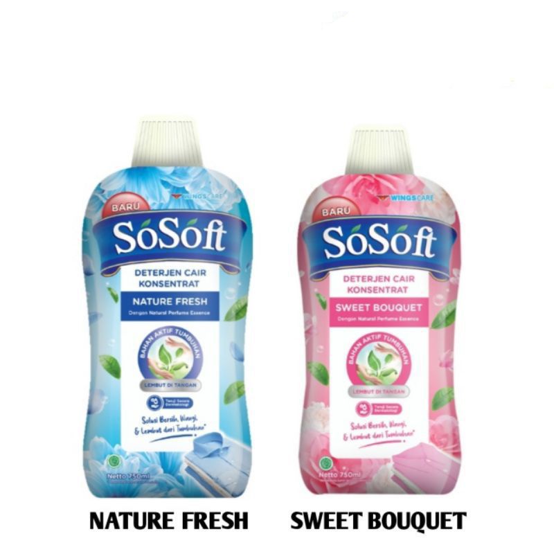 Sosoft Detergent Cair 700ml - So Soft Deterjen Cair Konsentrat