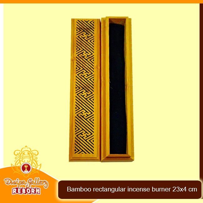 Bamboo Rectangular incense burner 23x4 cm (C)