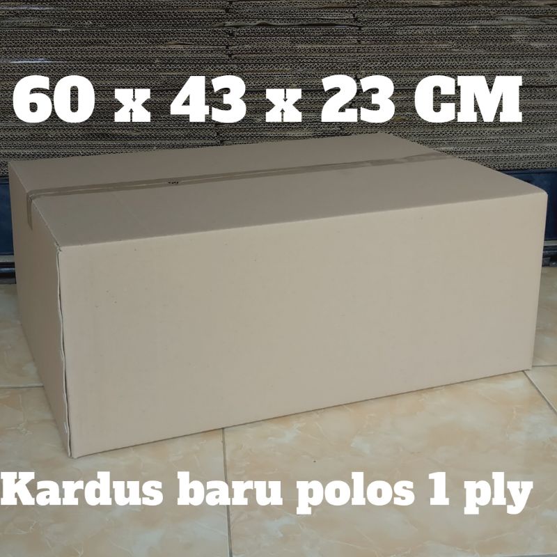 

KARDUS BARU POLOS JUMBO SIZE 60 x 43 x 23 CM / KARDUS PINDAHAN / KARDUS PACKING JUMBO 1 PLY