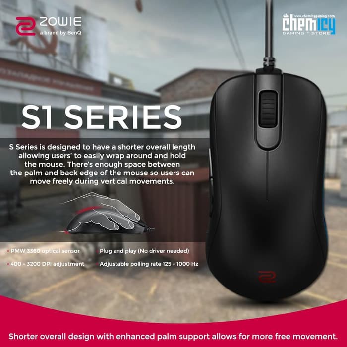 Zowie BenQ S1 Black Gaming Mouse