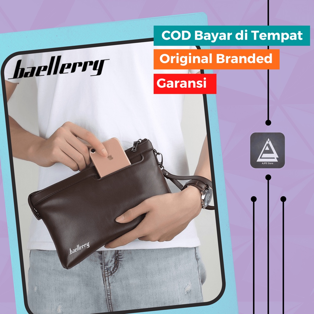 Tas Tangan Dompet Panjang Besar Pria Wanita Kulit HP Kartu Anti Air Original Branded Bergaransi COD 