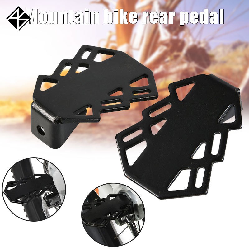 As Mountain Bike Rear Pedal Bicycle Rear Wheel Manned To Step On The Foot Board Rear Seat Stand Foot Pole Accessories Shopee Indonesia