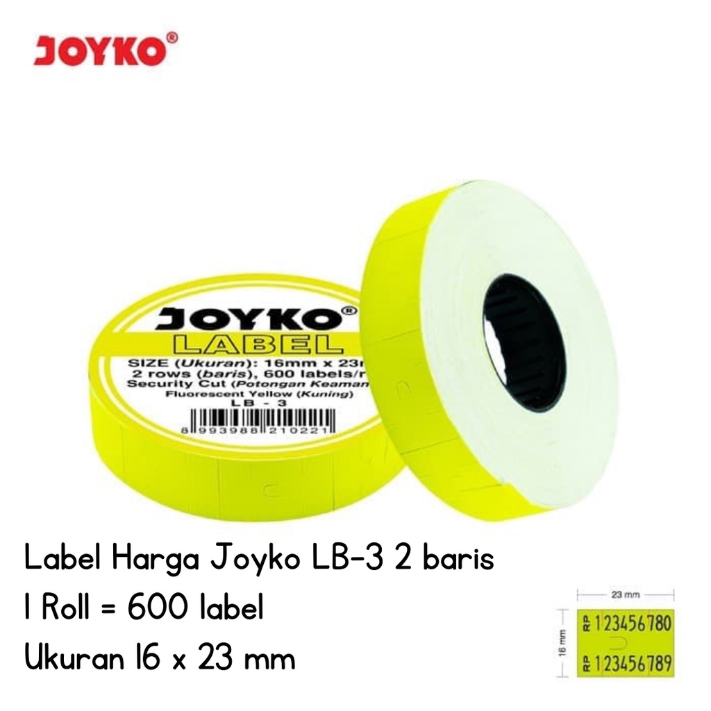 

Label Harga / Price Label Joyko LB-3 2 Baris