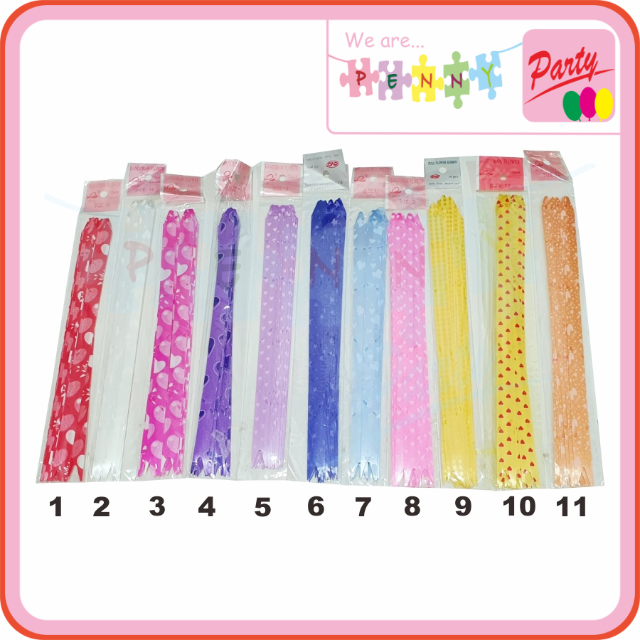 

Pita Kado Pita Tarik Pita Serut Lebar 1cm Pita Kecil / Mini Set Isi 10pcs Grosir Ready