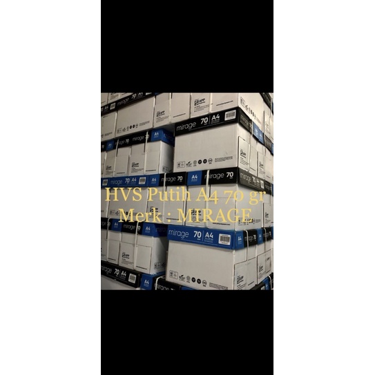 

Promo Hvs putih A4 70 gr , Mirage ( box )