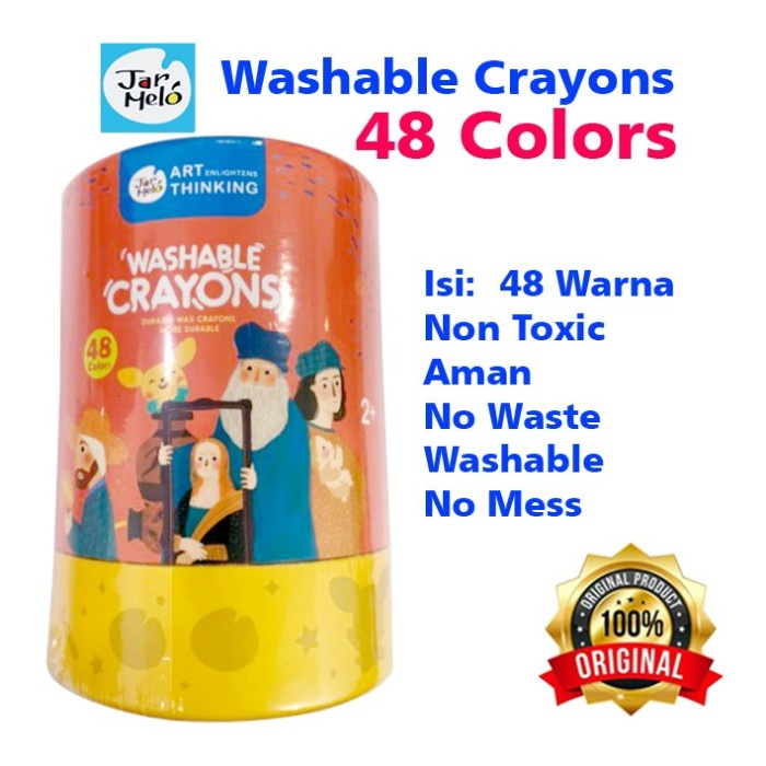 

(BISA COD) Joan Miro Baby Roo Jar Melo Washable Crayon Non Toxic Crayons - ISI 24