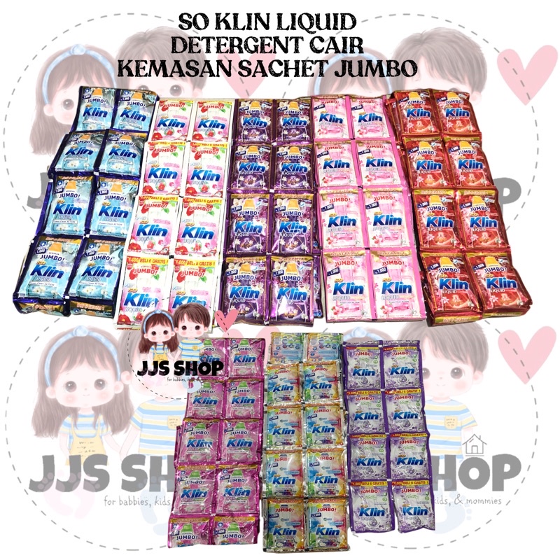 SO KLIN LIQUID DETERJEN DETERGENT SOFTERGENT CAIR SACHET JUMBO 1 RENCENG ISI 12-14 SACHET