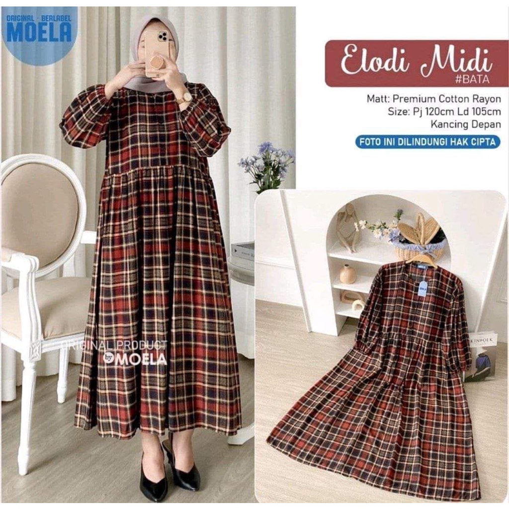 GIOMI - MOA - SANSO MIDI DRESS RAYON MOTIF / HOMEYDRESS RAYON / ZIONA MAXI DRESS PREMIUM