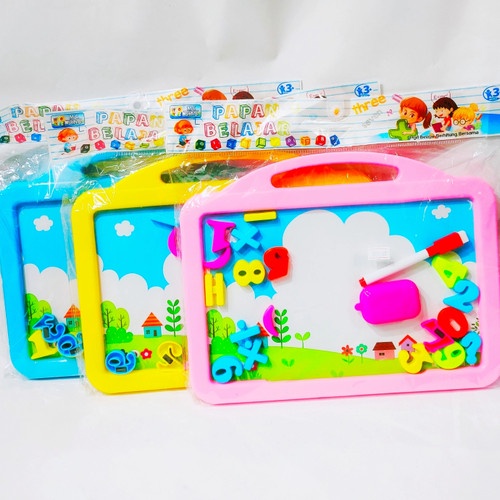 MAINAN ANAK MURAH PAPAN BELAJAR MB02 PAPAN MENGGAMBAR UNTUK EDUKASI BELAJAR ANAK PUZZLE MAGNET