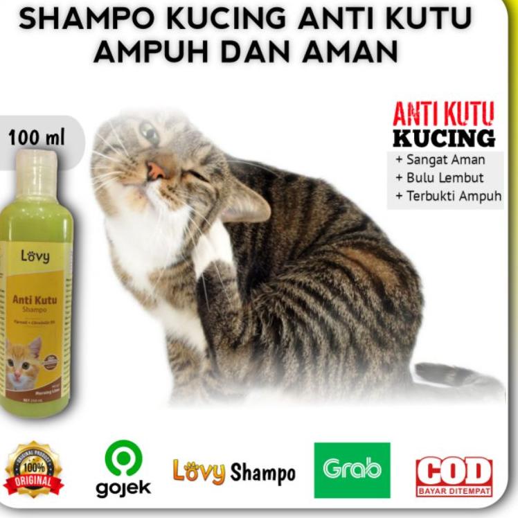 ➩ Shampo kucing anti kutu sampo kucing shampo kucing LOVY 100ml ❂