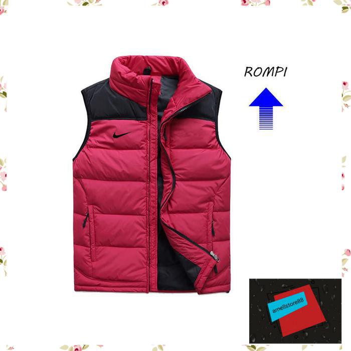 Jaket Pria parasut parka gunung Rompi Parasut Logo NIKE, Tersedia 2 Macam Warna Pilihan IU21