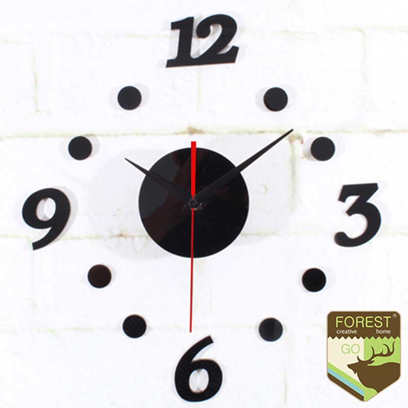 (MAINANKYU) Jam Dinding Unik Motif Kopi 3D DIY Wall Clock Coffee Besar Diameter 30-50cm