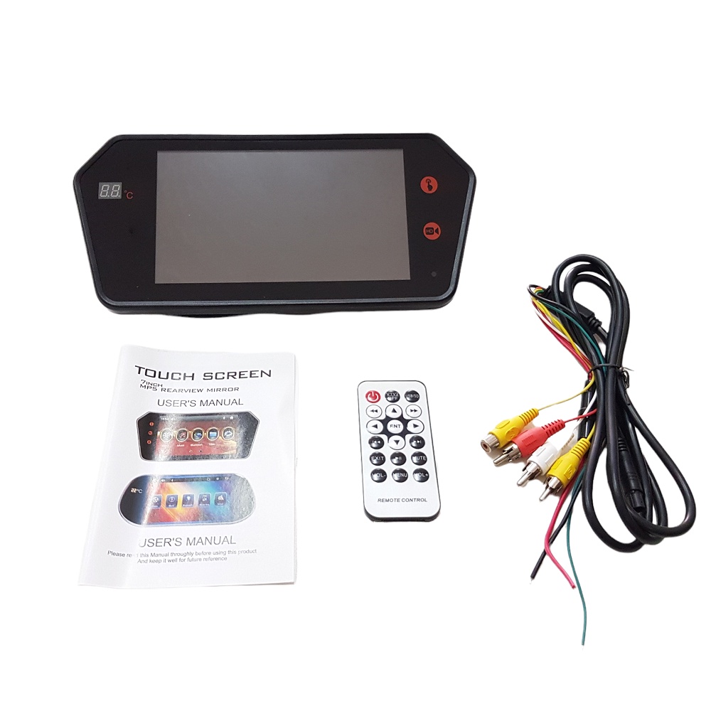 Rearview Monitor Spion 7&quot; MP5. USB. MMC. BT. Mirrolink &amp; Support Video 1080P