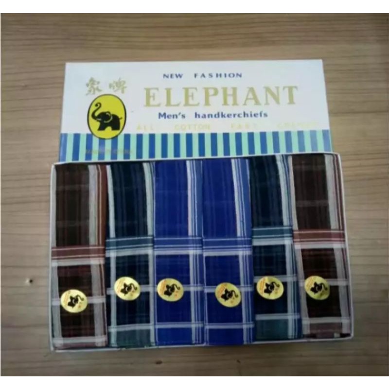 COD...1 PACK (ISI 6 PCS) SAPUTANGAN/SELAMPEK MERK CAP GAJAH(ELEPHANTS)