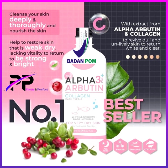 Precious Skin Alpha Arbutin 3 Plus Collagen Bath Cream