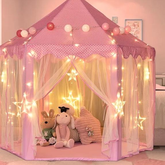Tenda Mainan Anak Princess Castle - Tenda Camping Rumah Rumahan Anak Kastil Jumbo Besar Portable