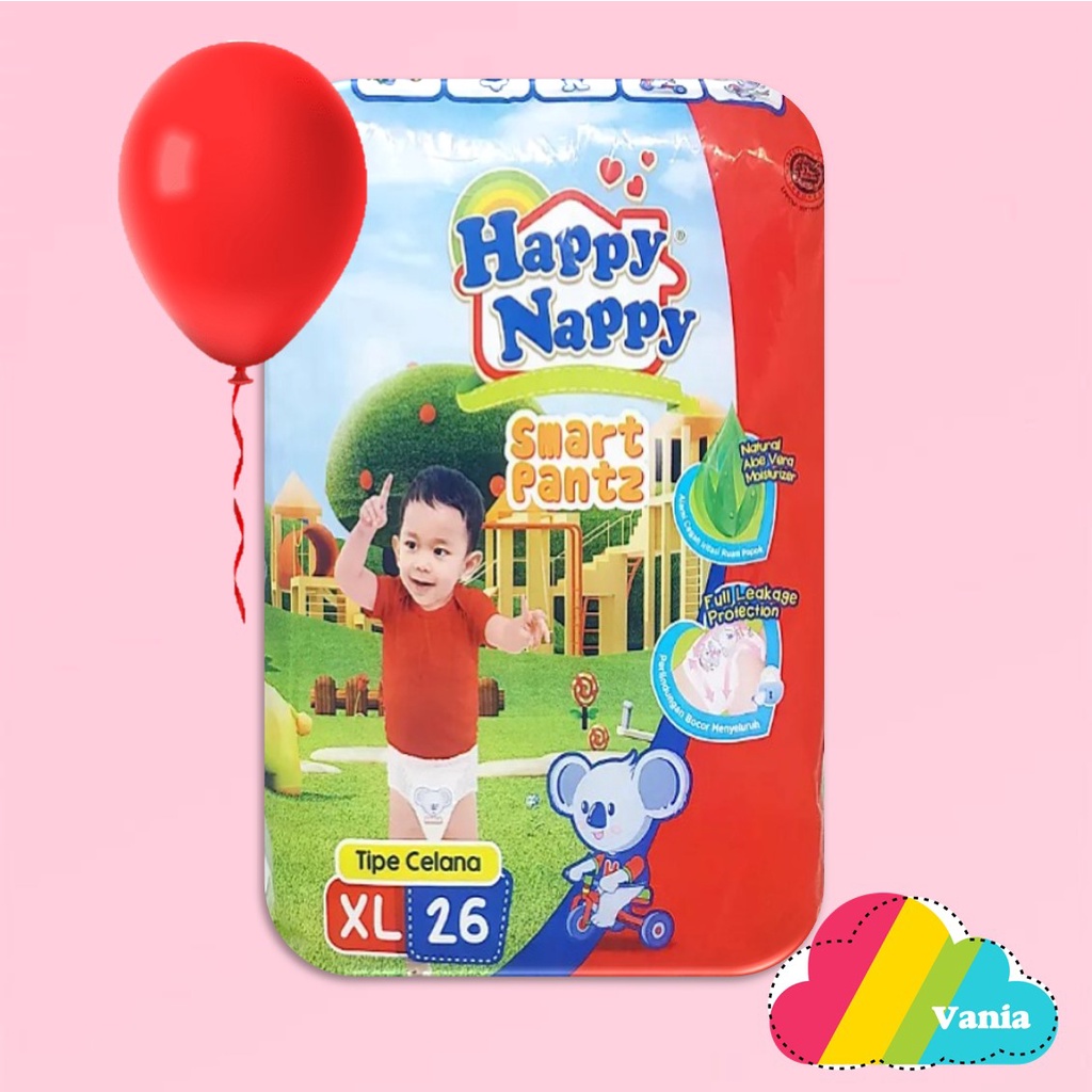 Happy Nappy XL26 smart pantz pants popok diapers XL 26 celana popok celana sekali pakai baby pants vaniasusu vaniastore