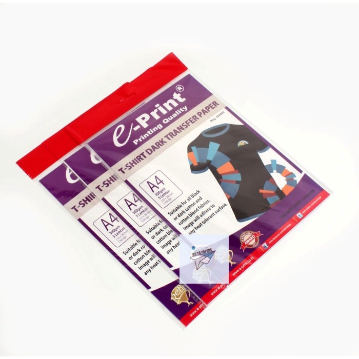

Eprint T-Shirt Dark Transfer Paper A4 300gsm