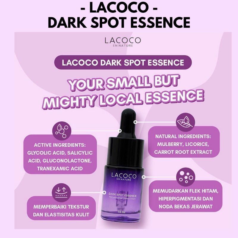 READY LACOCO DARK SPOT ESSENCE - Free Masker Organik