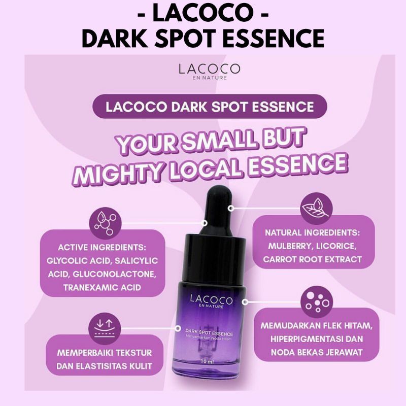 READY LACOCO DARK SPOT ESSENCE - Free Masker Organik