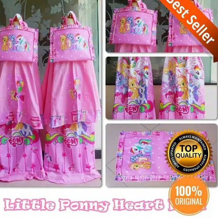 TERBARU 11.11 Mukena Anak Katun Karakter KUDA PONI & LOL Free Tas ( Tas dapat dijadikan Sajadah ) Us