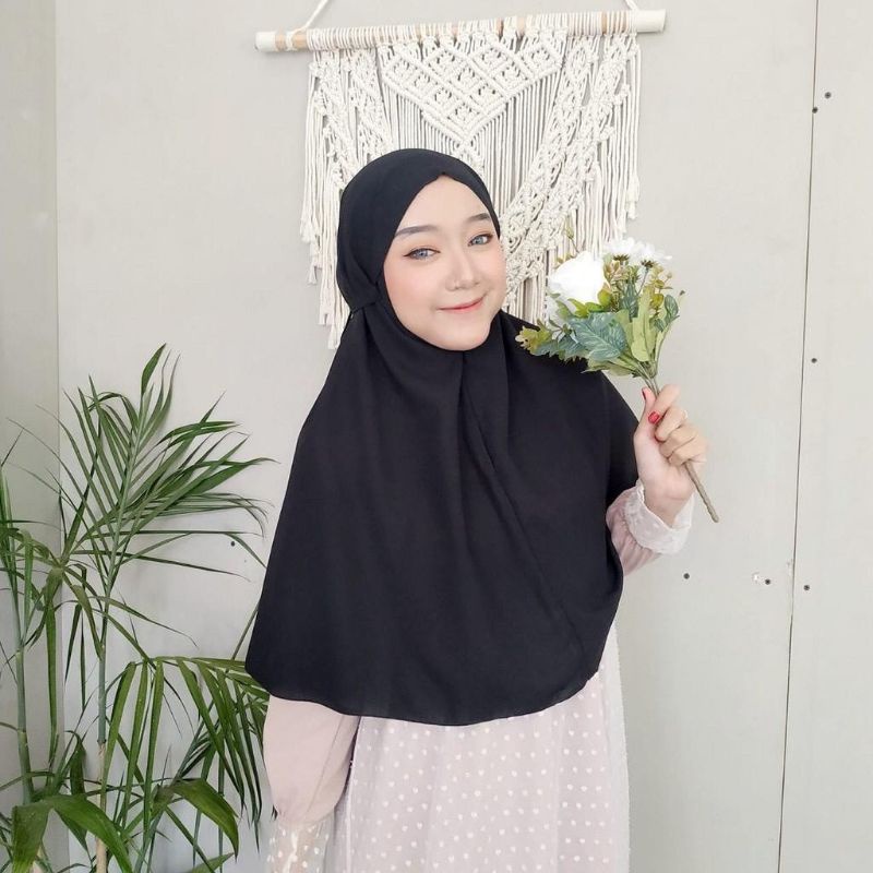 HIJAB KHIMAR AZKIA SIMPLE TALI INSTAN/BERGO DIAMOND JILBAB DEWASA KHIMAR HIJAB SPORT