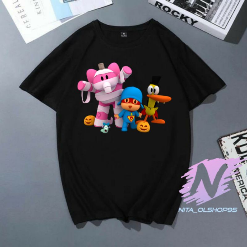 kaos pocoyo baju anak pocoyo animasi