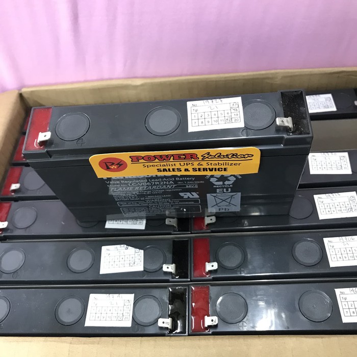 Baterai, aki, Battery 6V7ah Panasonic Original, Baterai Panasonic