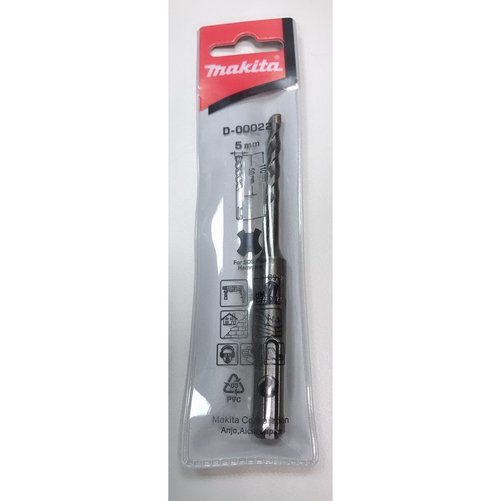 Mata Bor Beton 5 mm Makita D-00022 SDS Plus Bit 5 X 110 MM