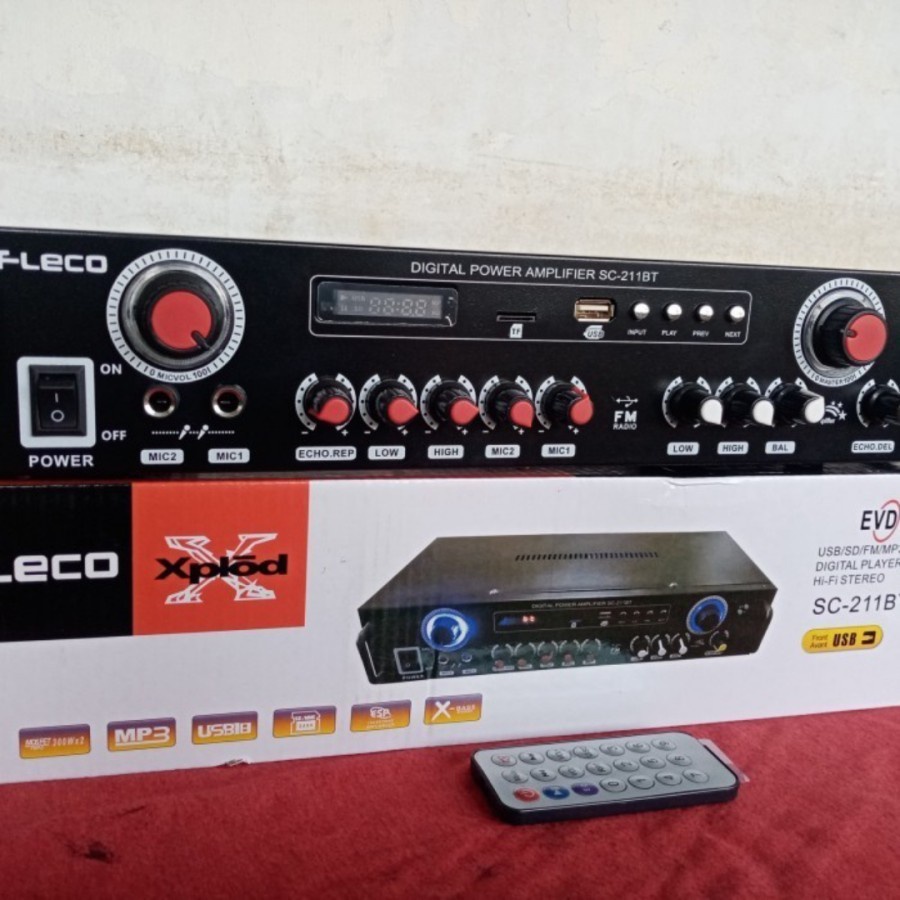 COD AMPLIFIER BLUETOOTH FLCO SC-211BT //AMPLI KARAOKE//AMPLI SALON