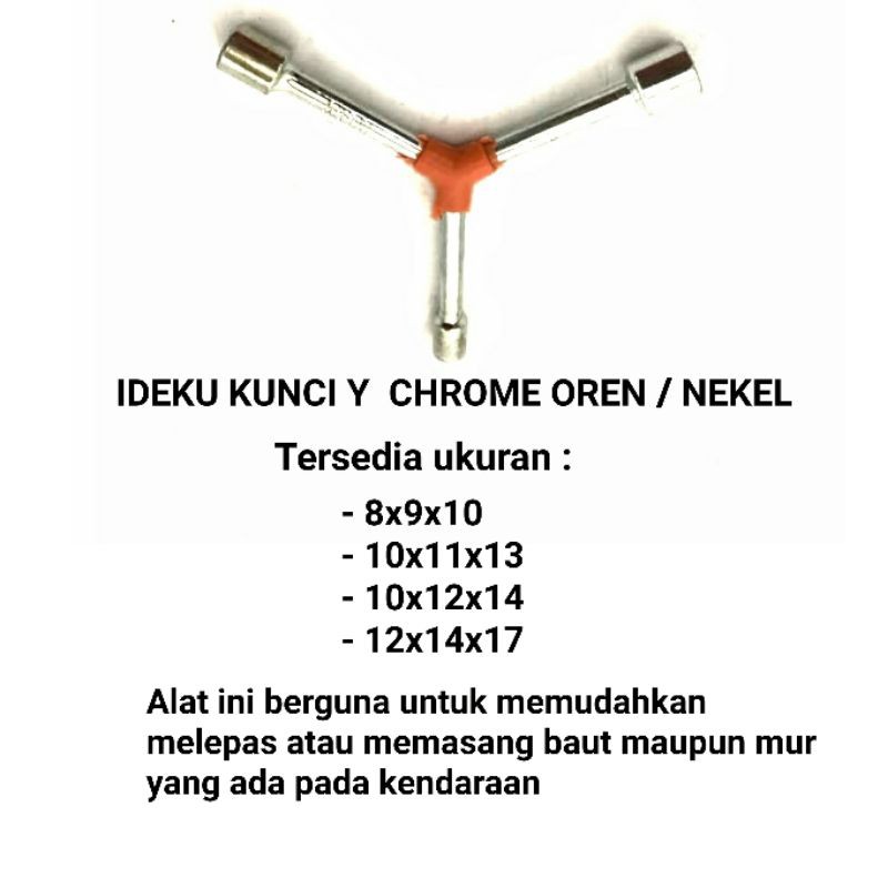 Kunci Sock Y Kunci Y Chrome Kunci Socket Y Type Shocket Wrench