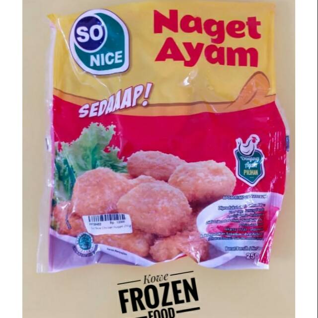 

Nugget ayam so nice 250 gram / naget