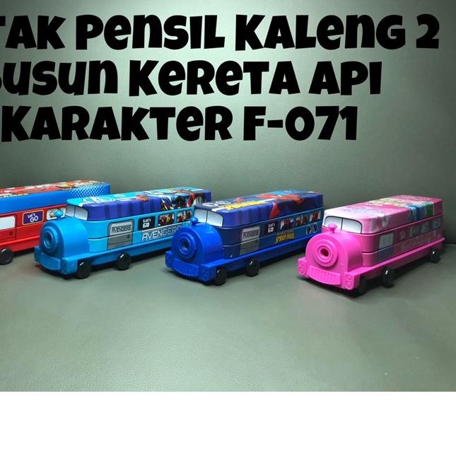 

12.12 ATR-597|Kotak Pensil Kereta Api 2 Susun Kaleng / Kotak Pensil Fancy F071 / Kotak Pensil Bus